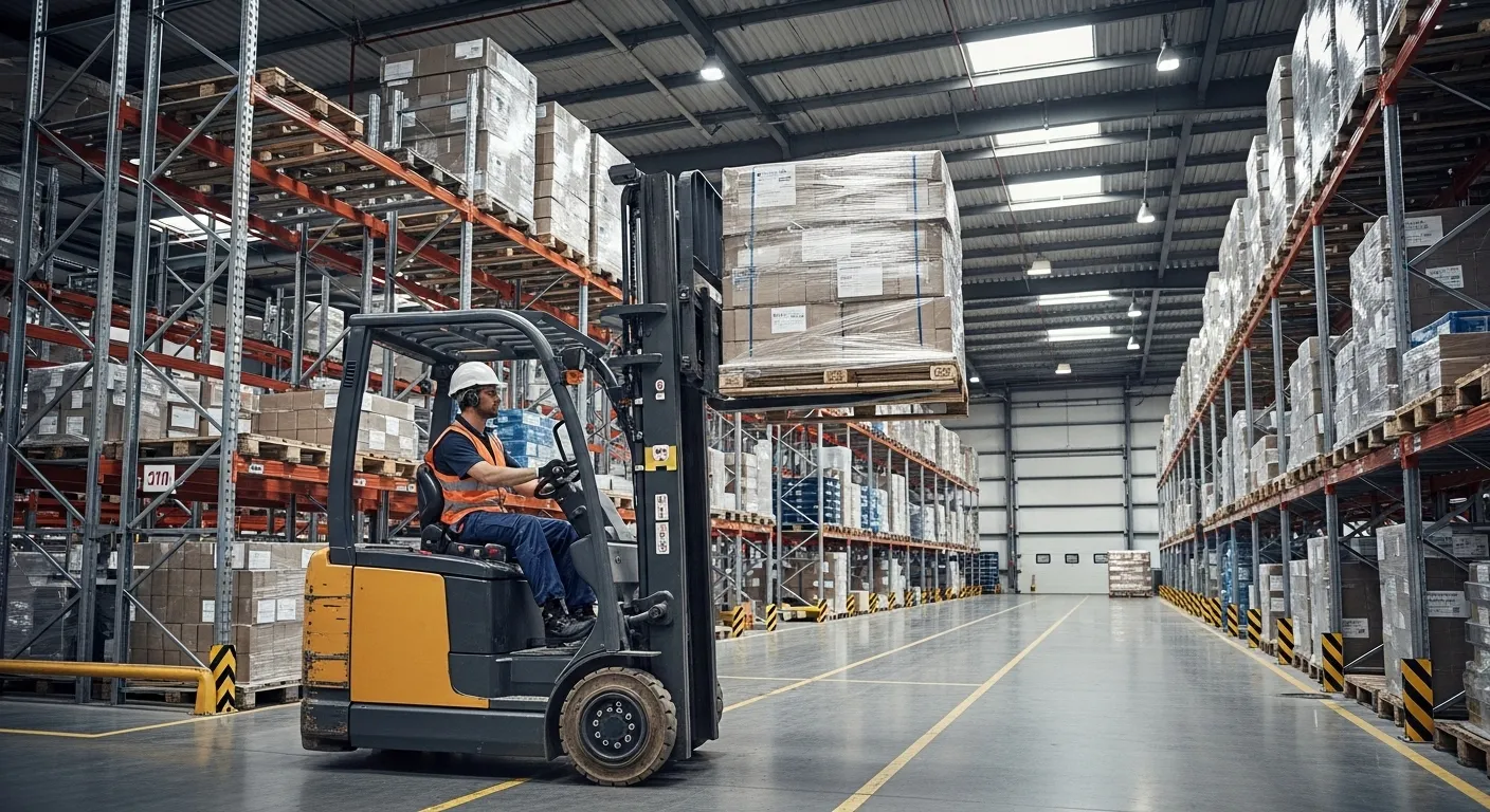 Procedimentos seguros para empilhadeira a combustão