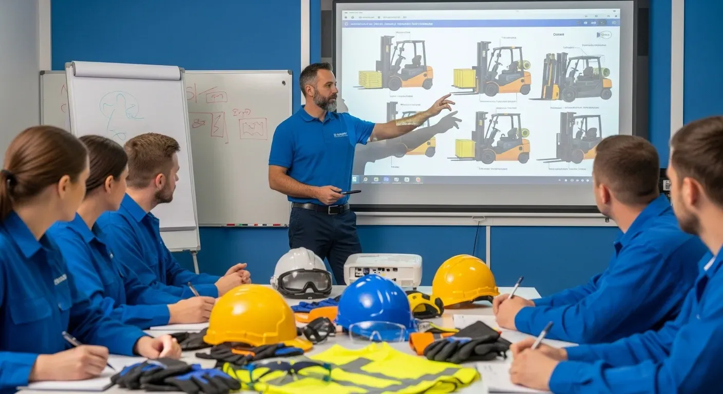 Treinamento especializado de instrutores de empilhadeira